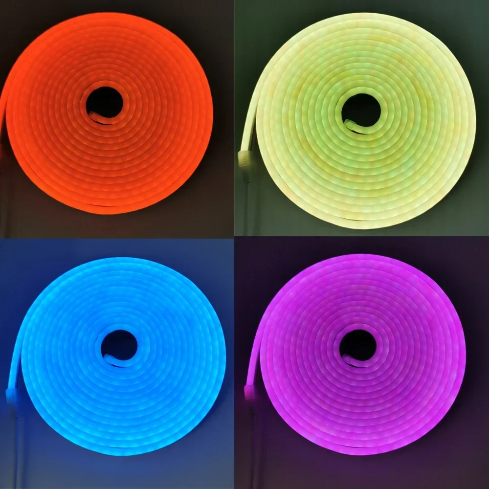 DC12V Tuya Zigbee RGB NEON LED 5M 10M 16 Milions Color Dimmable Soft Tape Waterproof Room Decor Voice Control for Google Alexa