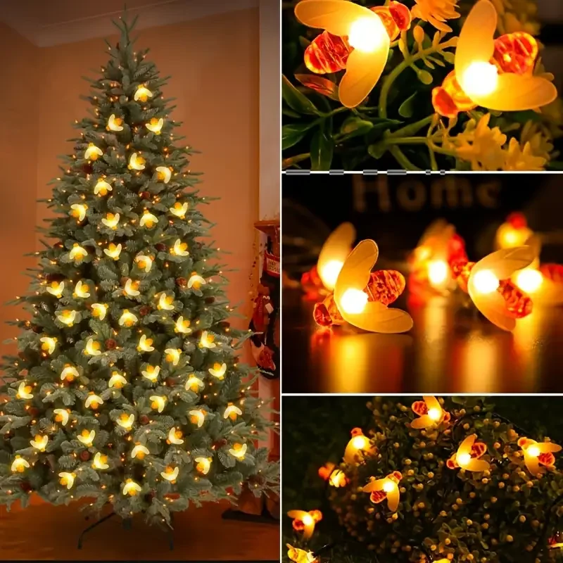 20/50/100 LED Cute Solar Bee F - Lighting Decor For Wedding recension och pris