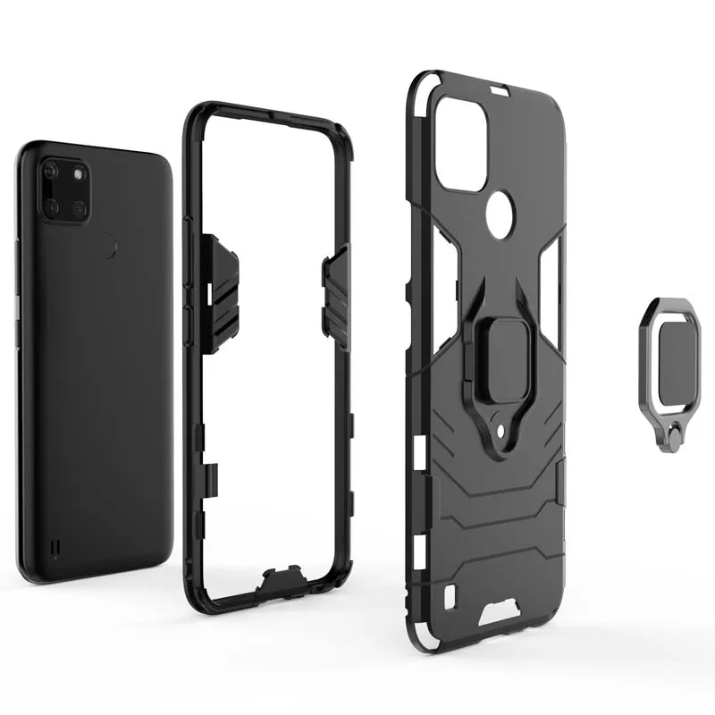 Fundas For Realme Narzo 30A 20 7i Global Case Shockproof Armor Stand Back Coque for Oppo Realme C25S C25 C15 C12 Phone Cover