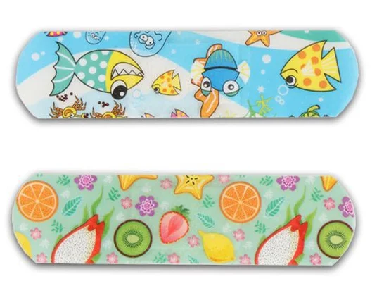 50/80pcs Lot Band Aid Waterproof Wound Patches Kawaii Cute Cartoon Patterned Plasters Curved Strips Healing Adhesive Bandages