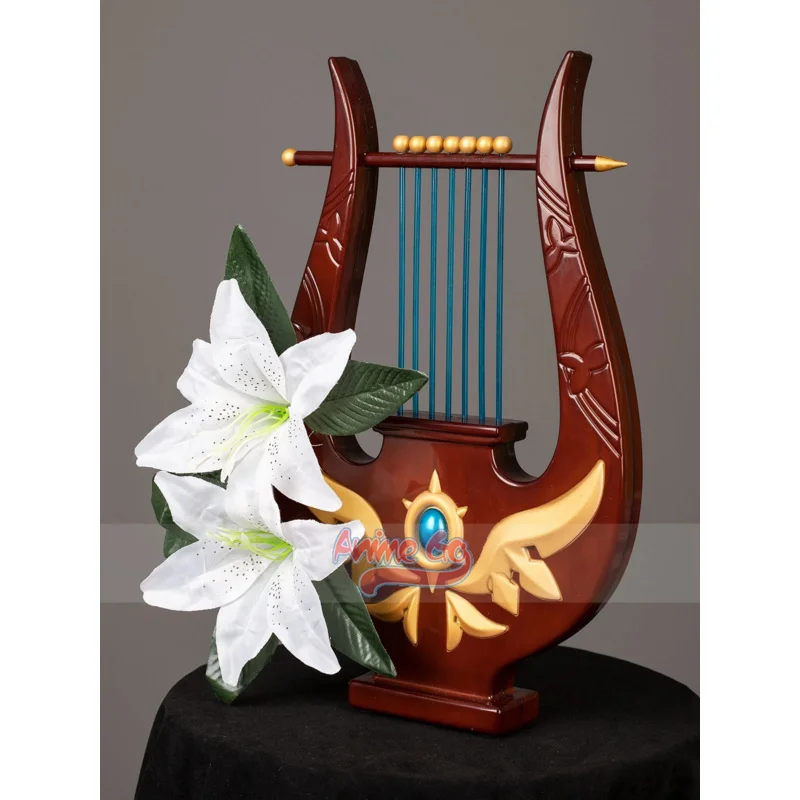 Game Genshin Impact Twenty Lyre Harp Cosplay Accessories Barbatos Weapon Prop C08691