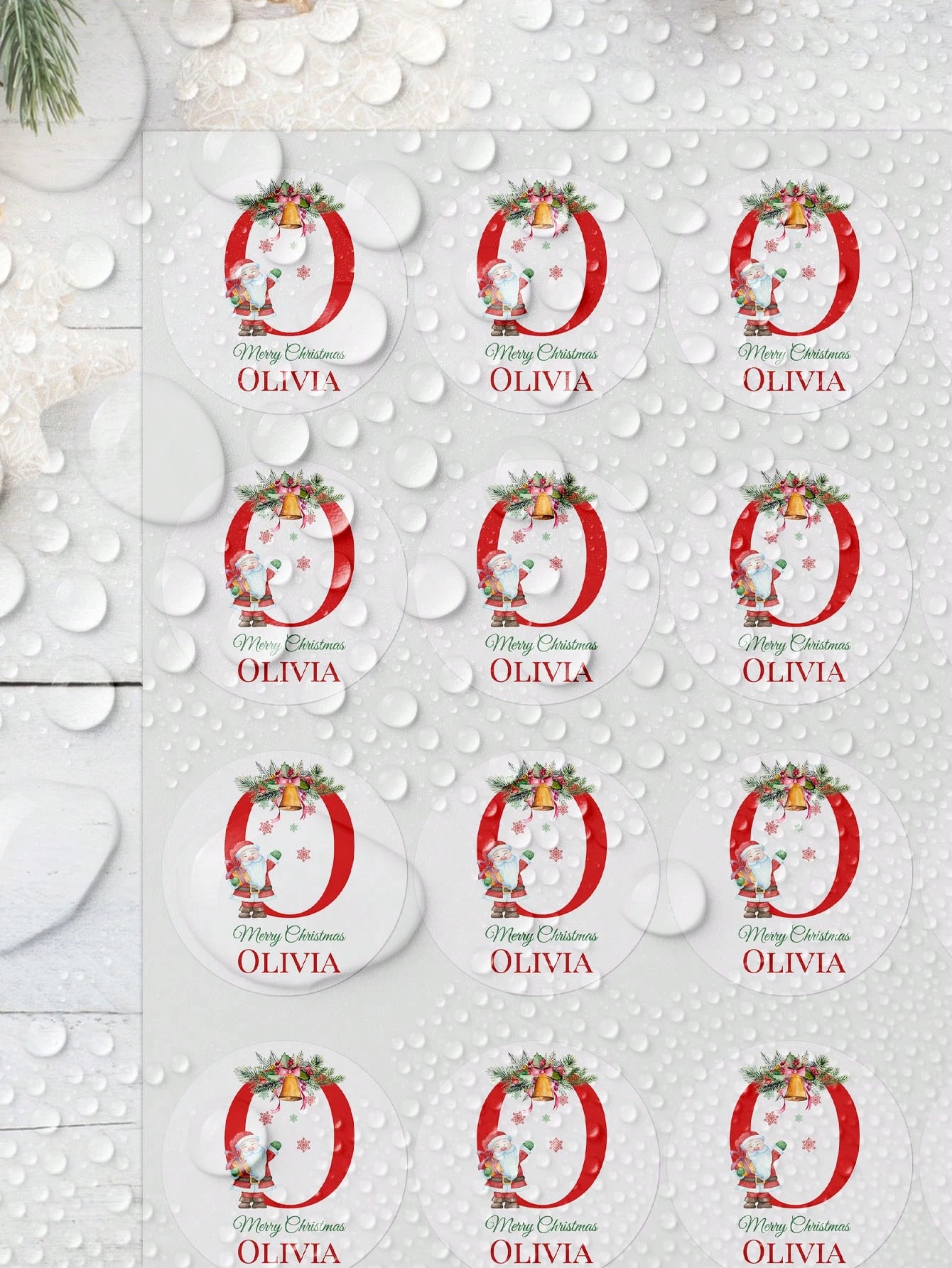 ملصقات أسماء شخصية 4-6 سم - ملصقات عيد الميلاد القابلة للتخصيص، ملصقات هدايا عيد الميلاد، زينة العطلات، هدايا الحفلات #4