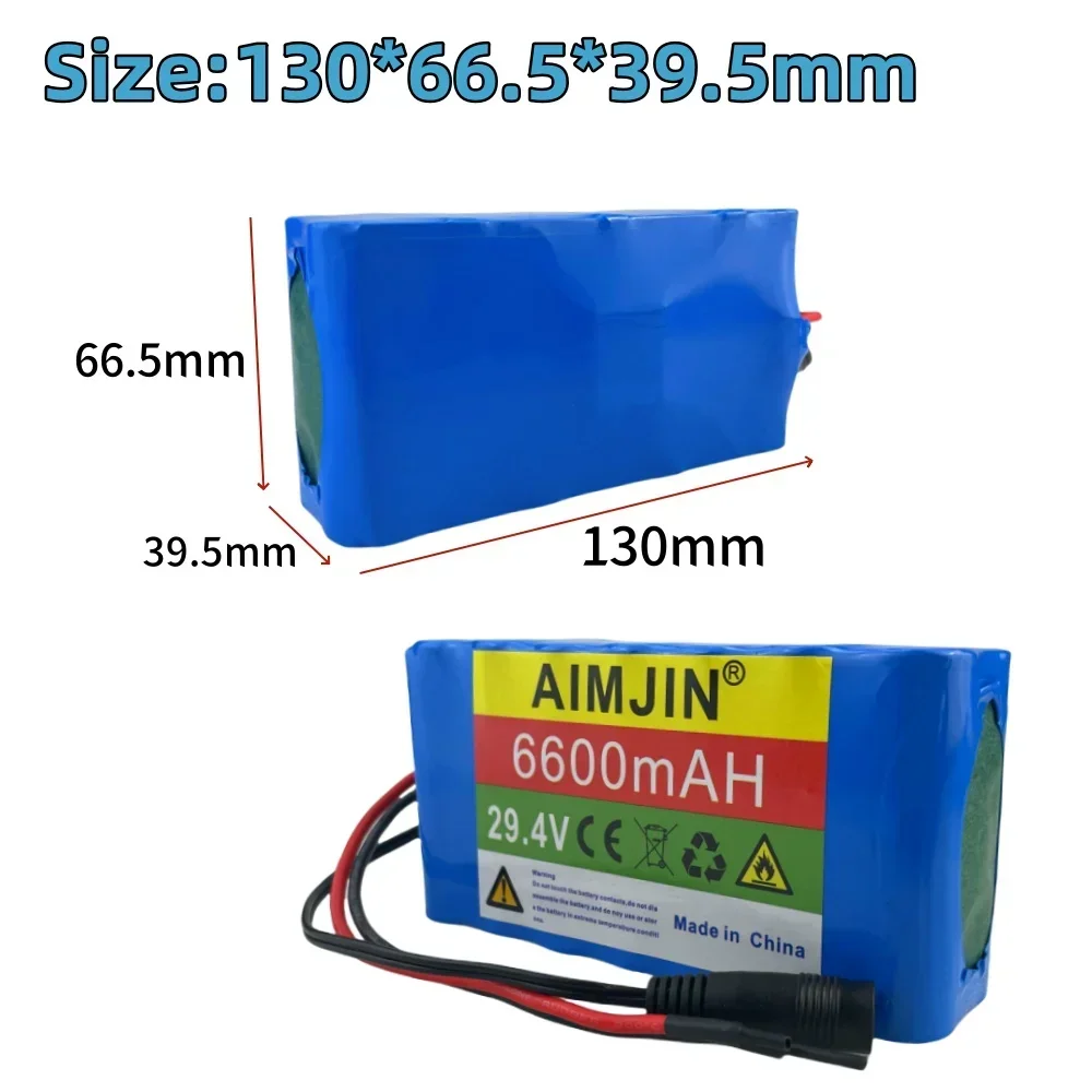 7S2P 29.4V 6600mAh 18650 Lithium Ion Battery for Transportation Equipment Outdoor Power Supplies