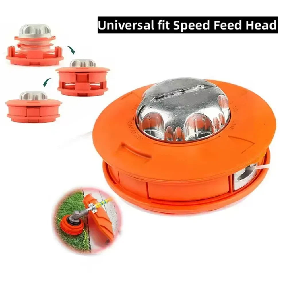 Flexible Grass Cutting Head, Removable Nylon String Design Lightweight Durable Easy Replacement Trimmer Accessory for Rocks