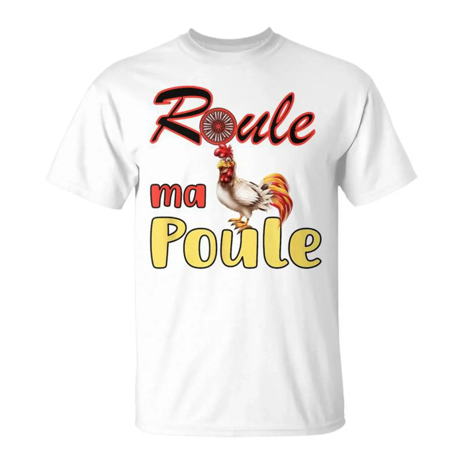 Cadeau Humor Expression Pour Homme Roule Ma Poule T-Shirt Cadeauxyz Vintage Washed Herren Soft Top für den Alltag, stilvoll