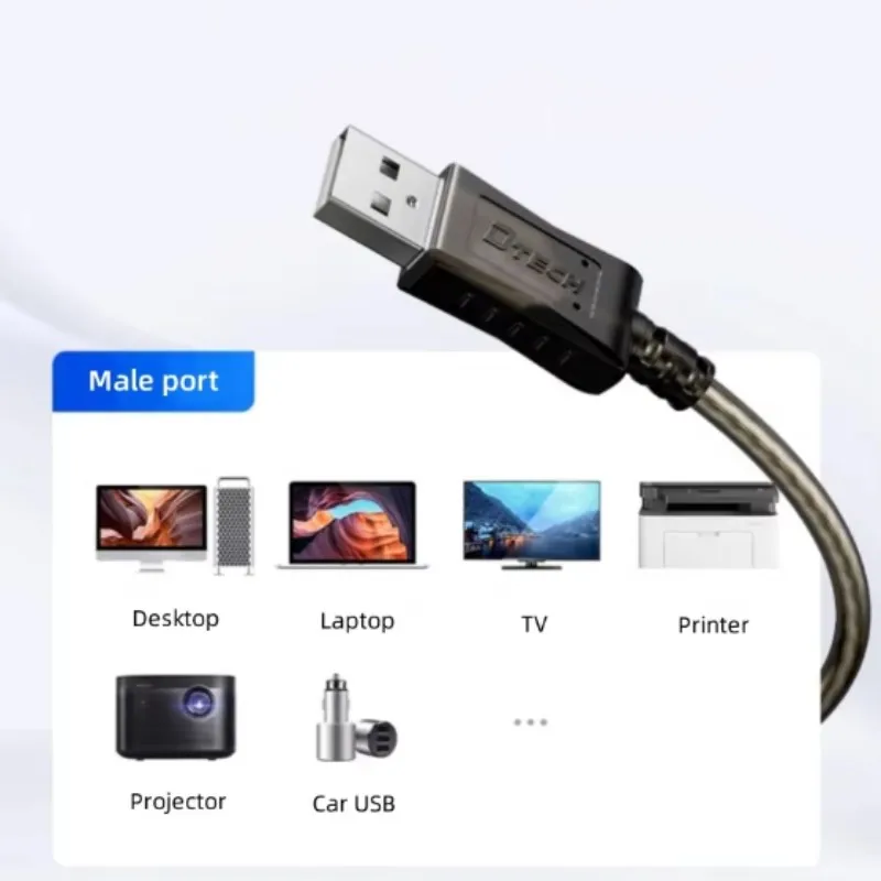 DTECH DT-5037 (الثاني) USB2.0 كابل بيانات تمديد ذكر إلى أنثى بطول 10 أمتار #1