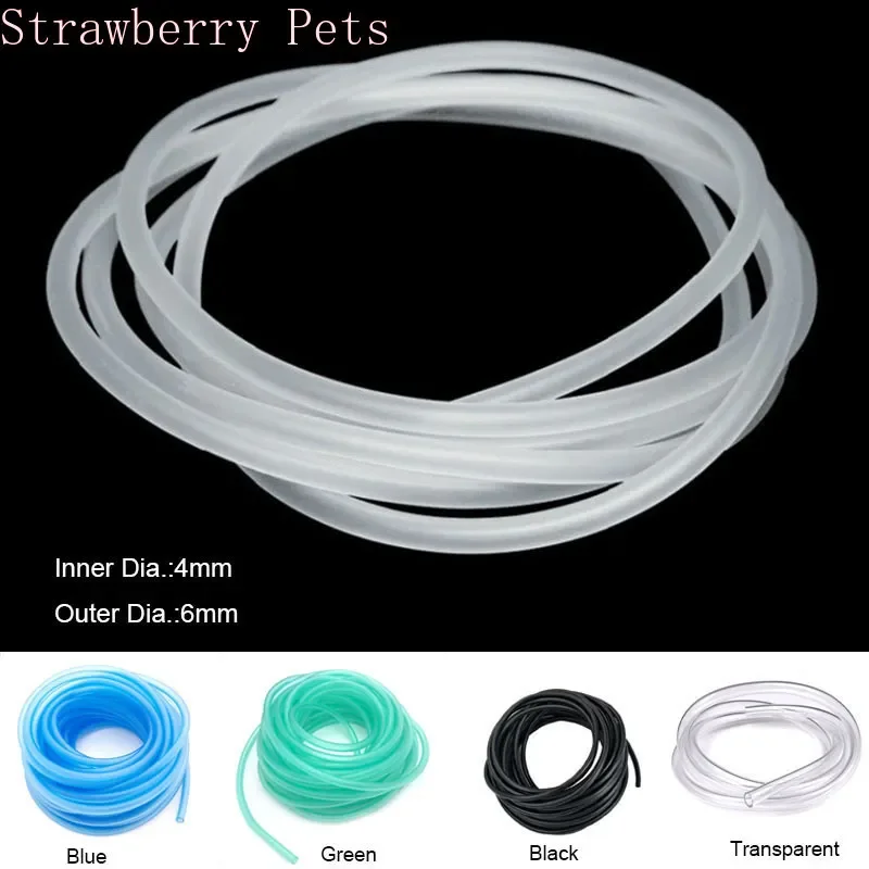 4*6mm Silicon Aquarium 1m/3m/5m/10m Oxygen Pump Hose Air Bubble Stone Aquarium Fish Tank Pond Pump Tube Food Grade Material