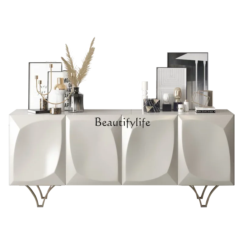 

13Modern light luxury creative designer dining side cabinet living room storage decorative cabinet