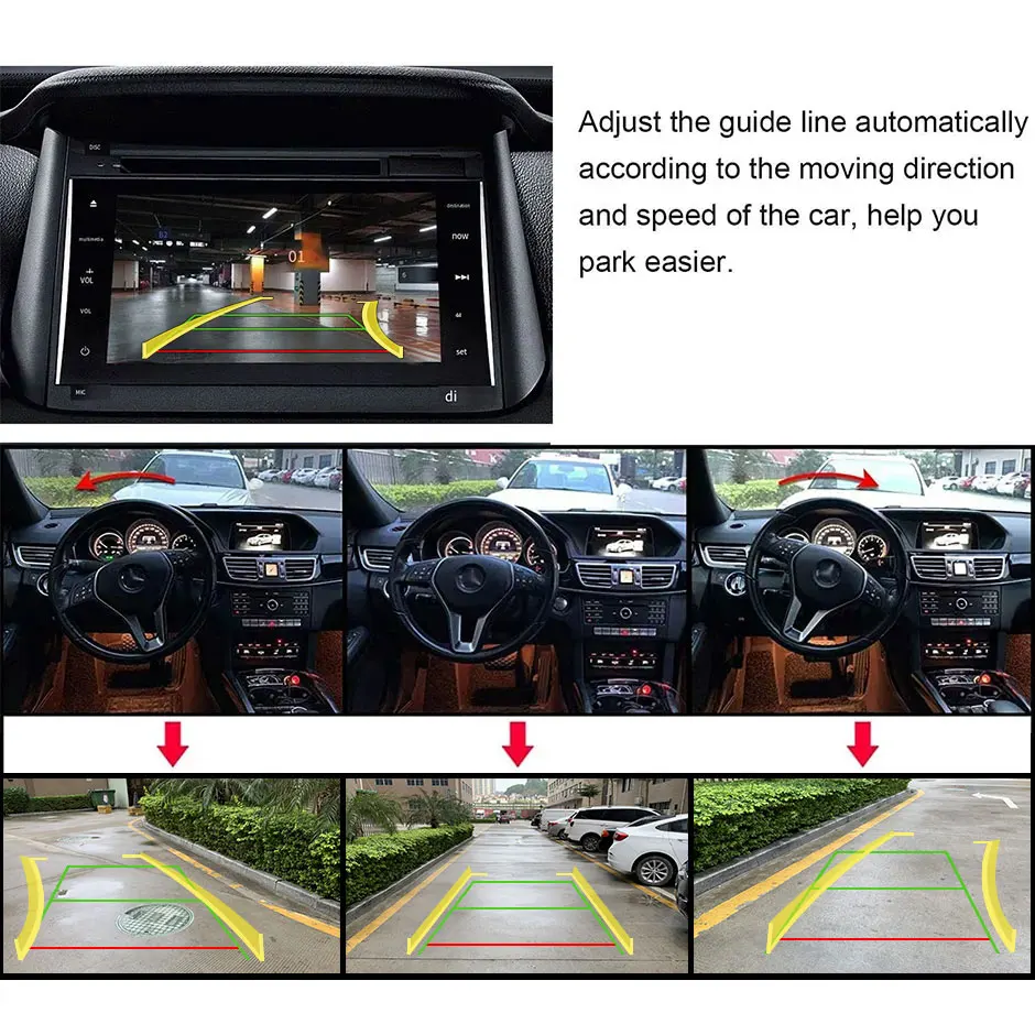 GreenYi Dynamic Traject AHD 1080P Auto-Rückfahrkamera, intelligente Track Guide Line, universelle Fahrzeug-Backup-Nachtsicht – Detail 5