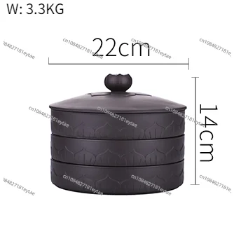 

Набор для чая из фиолетового песчаного глины с крышкой для хранения чайных блинов, декор для дома