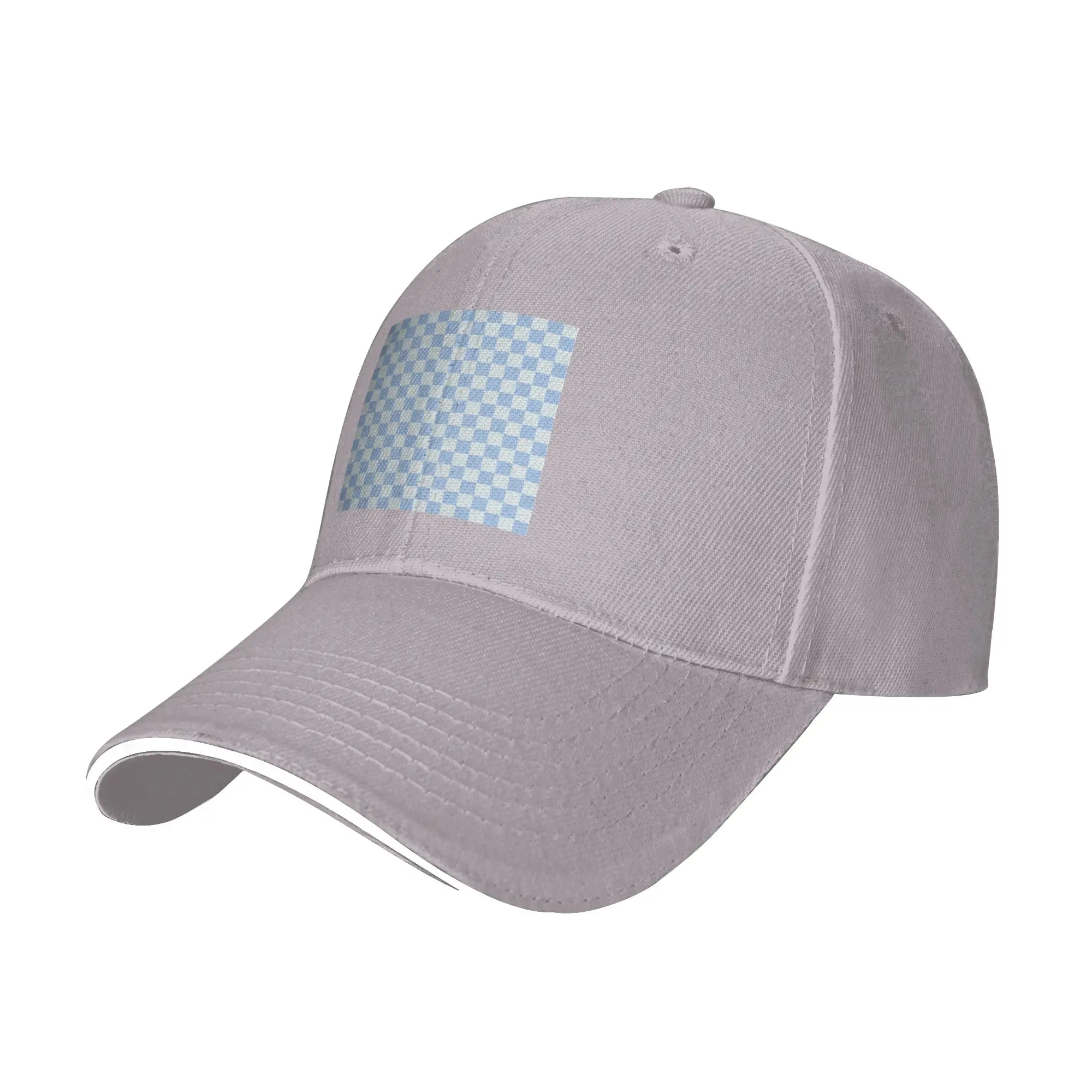 Checkerboard Mini Check Pattern Cap Fashion Casual Baseball Caps Adjustable Hat Hip Hop Summer Unisex Baseball Hats Customizable