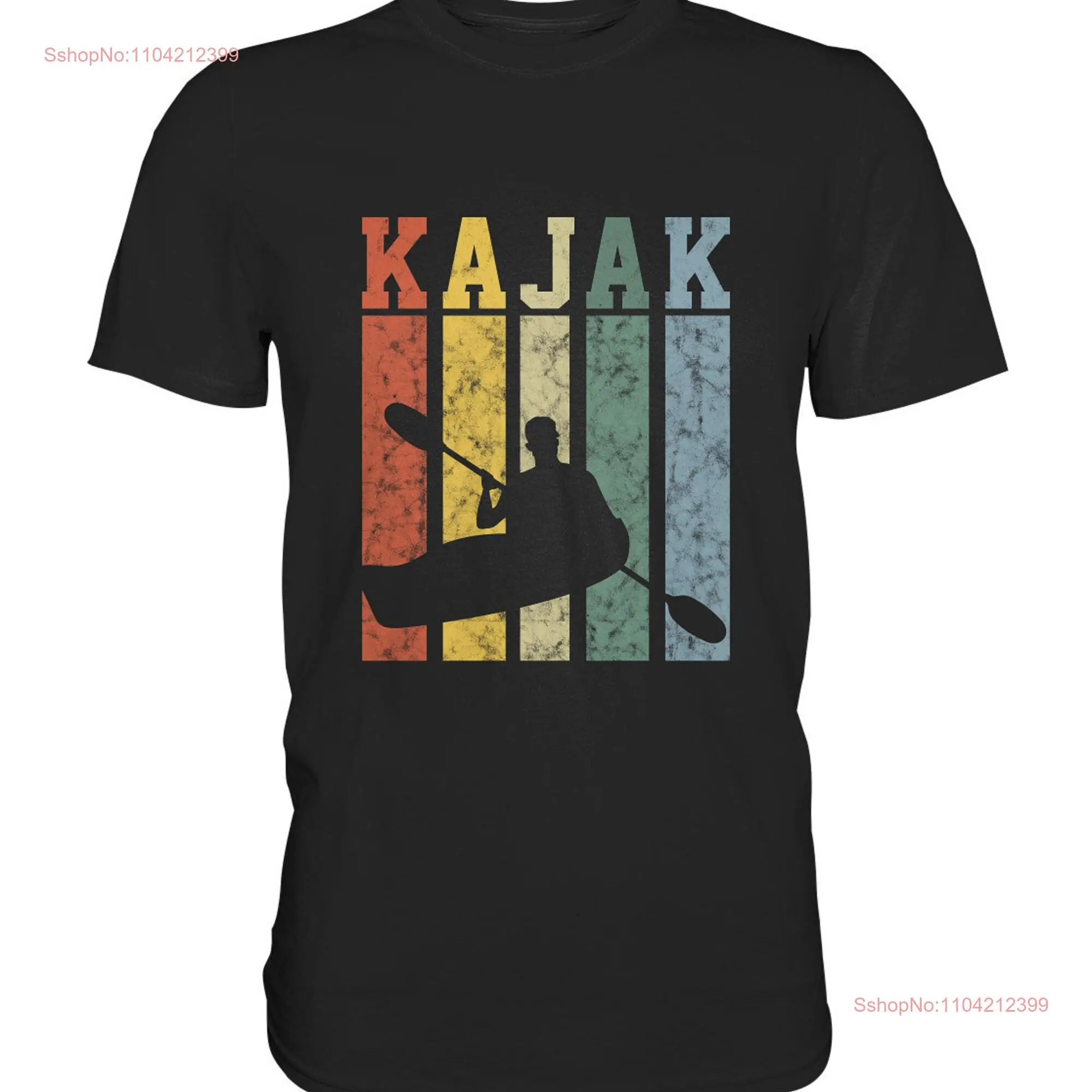 Kajak Kayak Vintage Retro T Shirt long or short sleeves