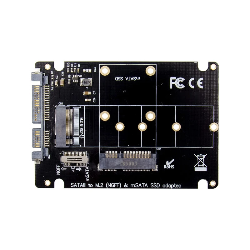 Transfer Card M.2 NGFF Or MSATA To SATA 3.0 Adapter The Hard Drive 2 In 1 Converter Reader Card For PC Laptop