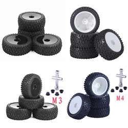 4Pcs 85mm Tires Wheel Tyre for Wltoys 144001 124019 104001 RC Car Upgrade Parts 1/10 1/12 1/14 Scale Off Road Buggy