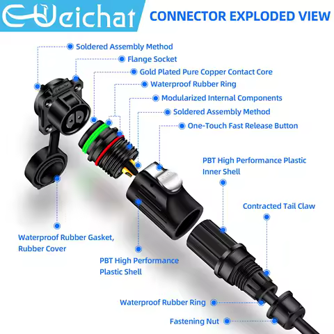 LP16 Aviation 3pin 2 3 4 5 7 8 9Pin M16 Waterproof Solder Plug Socket Wire Joint Power Connector Flange Socket