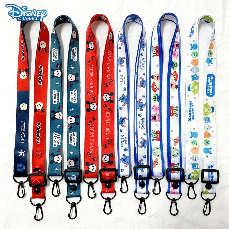 Disney Mickey Minnie Mobile Phone Lanyard Straps Sling Cartoon Polyester Adjustable Length Camera ID Card Coin Purse Holders