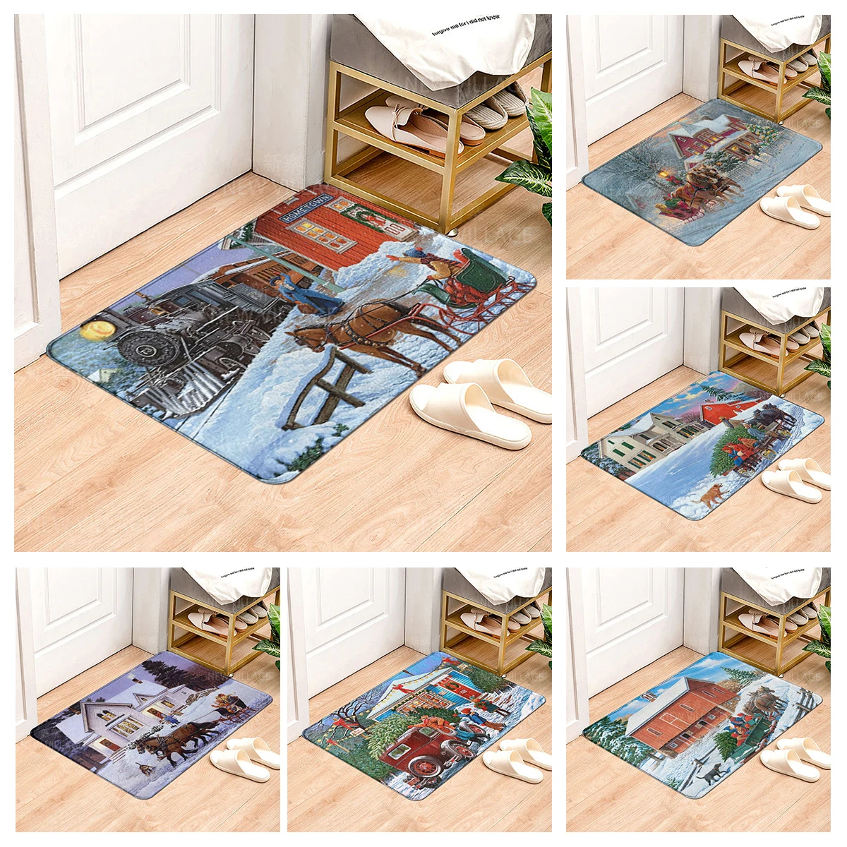 House entrance carpet Home Colorful animals doormat  Room Bath mat Foot mat bathroom non-slip mat Kitchen water absorption mat