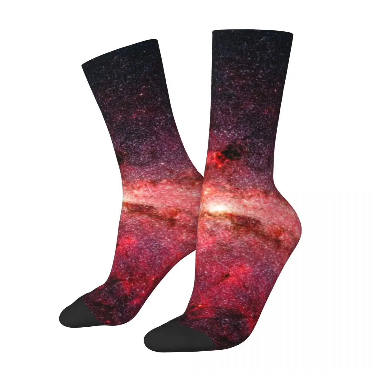 Colorful Galaxy Sky Socks Spring Milky Way Print Stockings Kawaii Women Men Comfortable Socks Pattern Running Non Slip Socks