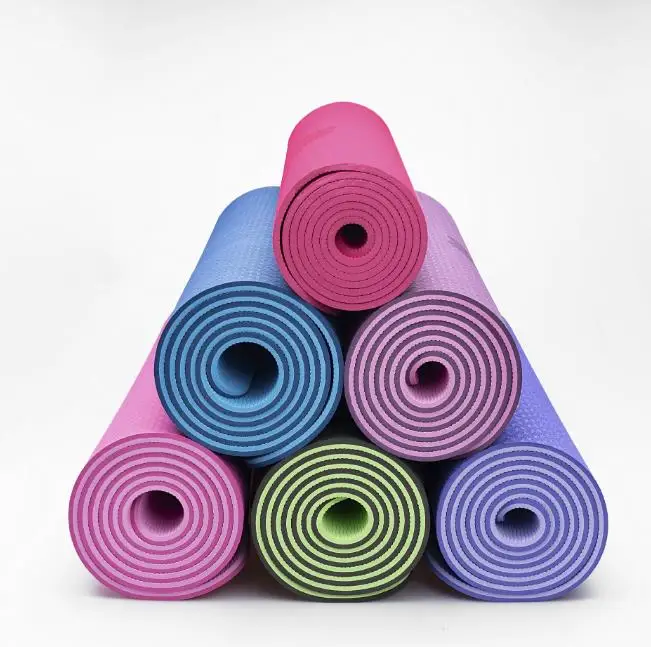 Wholesale Environmental Protection Can Be Customized Ladies Indoor and Outdoor Sports Super Thick Tpe Yoga Mat Double-sided Mat.