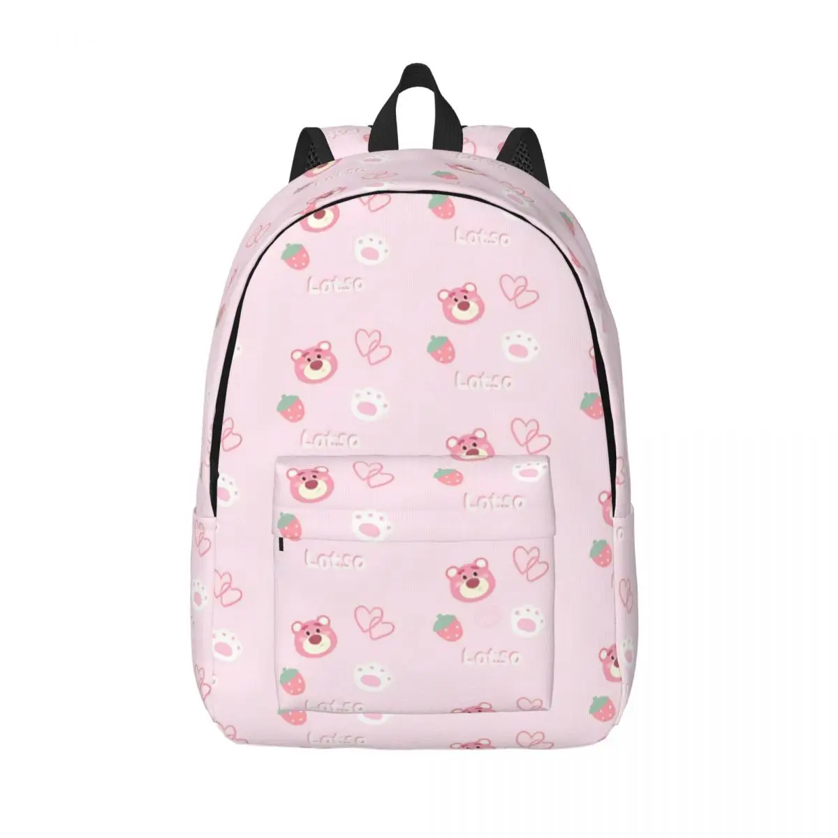 

Lotso Strawberry Bear Backpack for Men Women Casual Student Travel Daypack Lots-o'-Huggin' Bear Laptop Shoulder Bag with Pocket