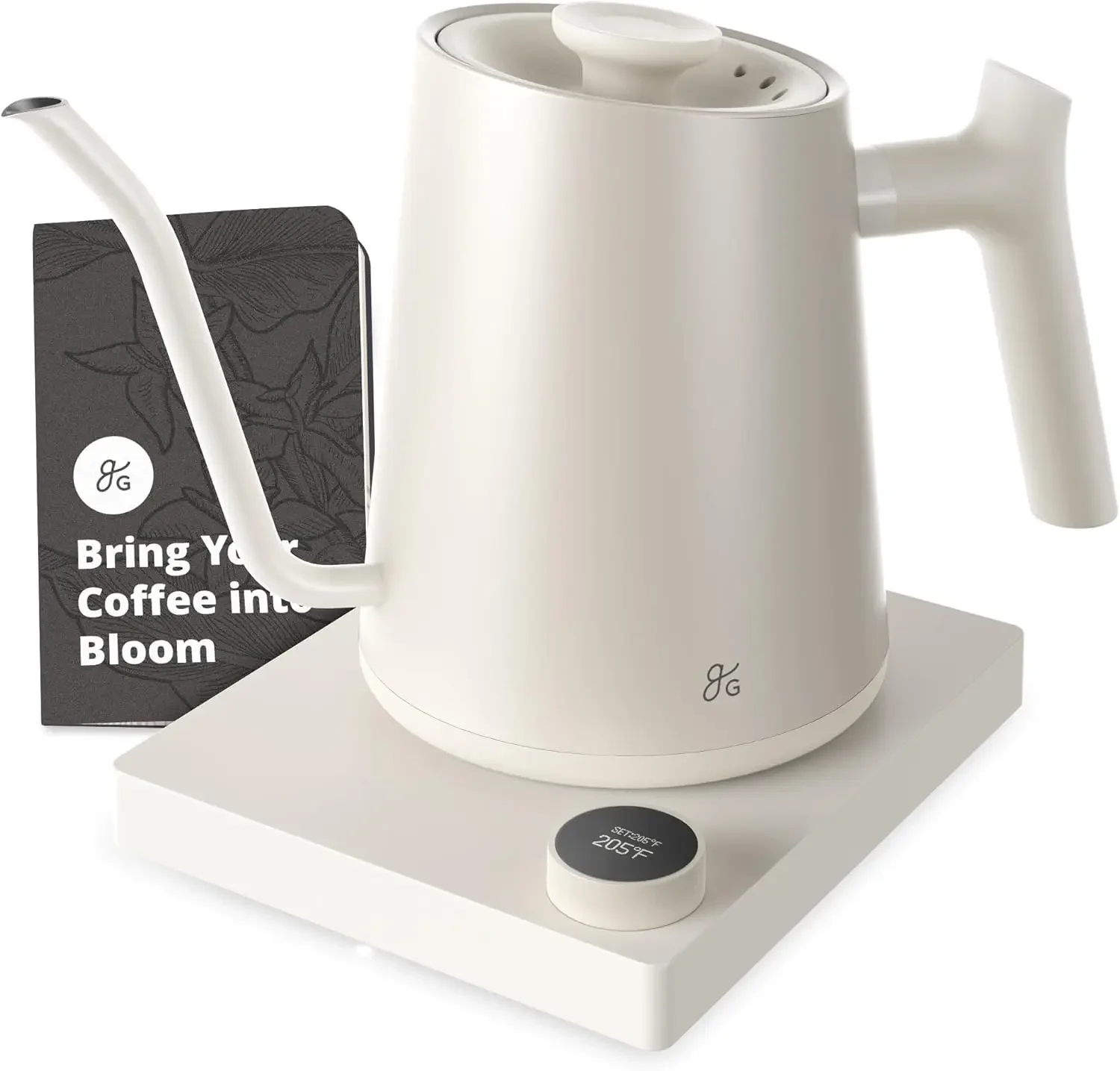 Goods Electric Gooseneck Kettle - Perfect for Tea and Pour Over Coffee, 1200 Watt (Birch)