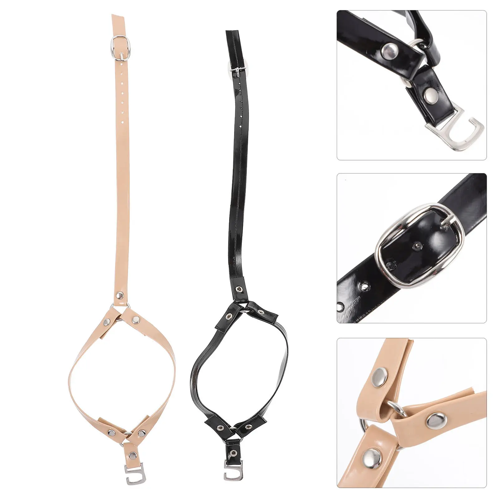 

2 пары регулируемых ремешков для туфель на высоком каблуке из ПУ с металлической пряжкой, предотвращающие сползание обуви, для женщин, противоскользящие