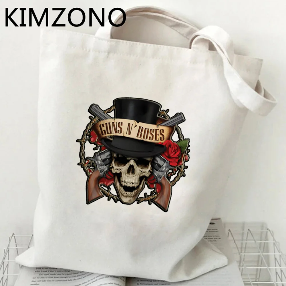 Guns n Roses shopping bag tote shopper eco bolsas de tela bolsa recycle bag bag bolsa compra sac cabas reusable sacolas