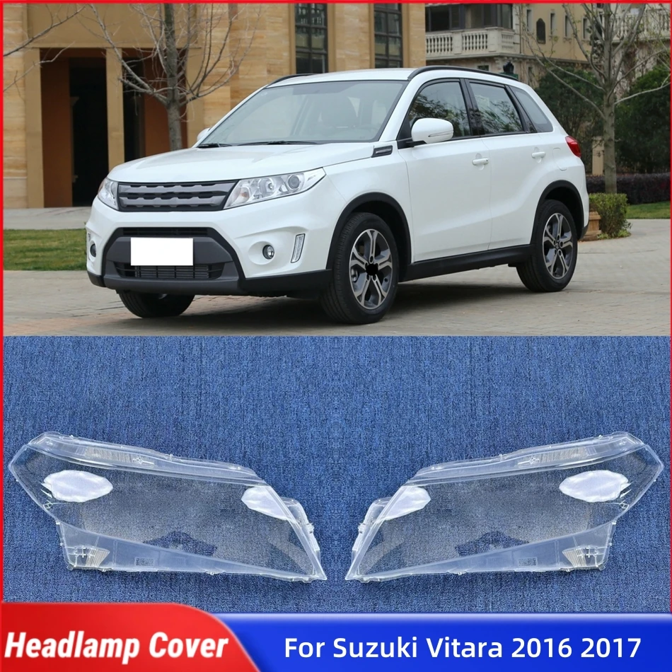 For Suzuki Vitara 2016 2017 Car Front Headlight Lens Cover Lampshades Lamp Headlight Lights Glass
