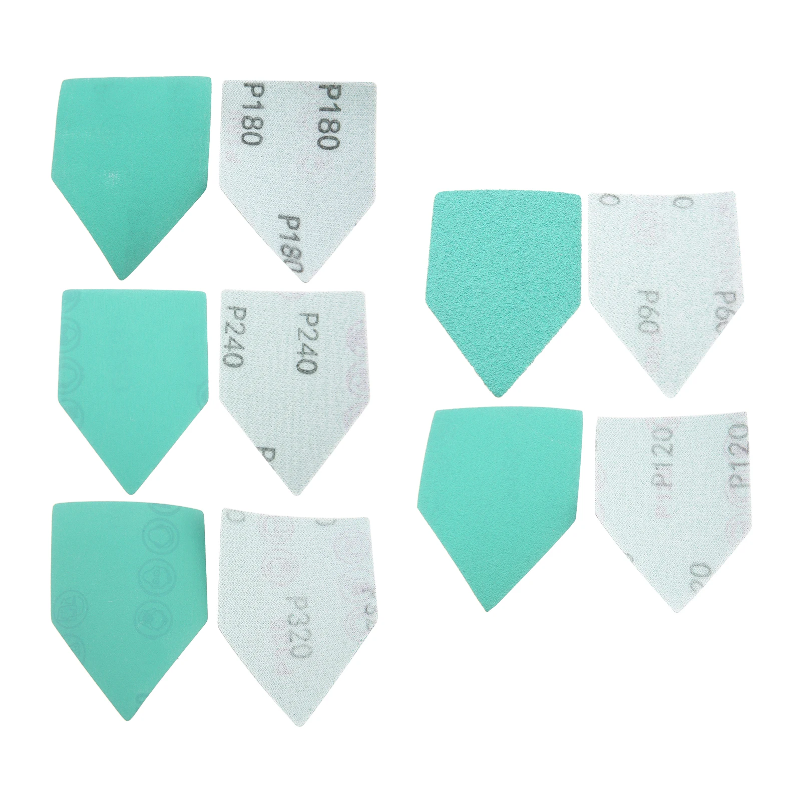 100pcs 90x65mm Detail Sanding Pad for M12 Sander 60/120/180/240/320 Grit Assortment Sandpaper for Woodworking Metal Rust Removal