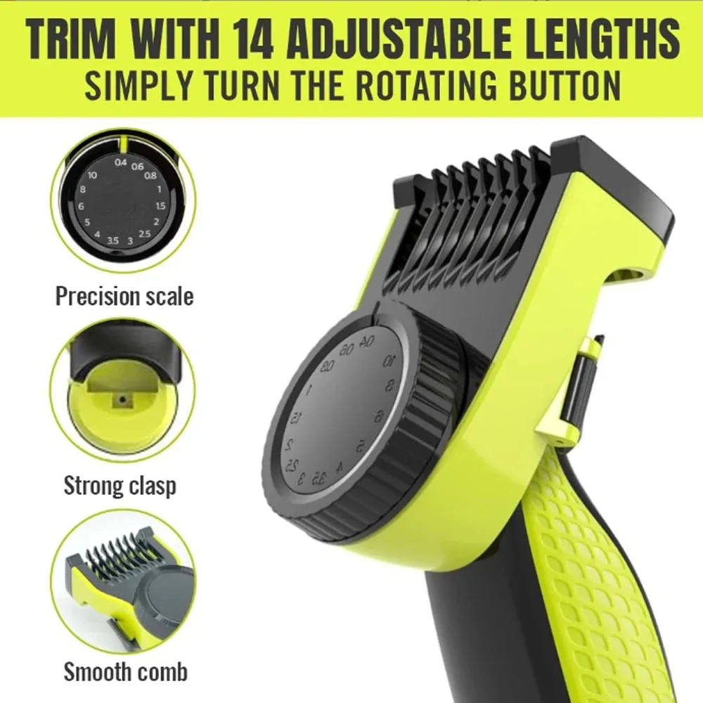 1-2PCS Small Knife Guided Comb Trimming 14 Length Adjustable Accessories Nose Hair Knife Suitable For Oneblade Shaver