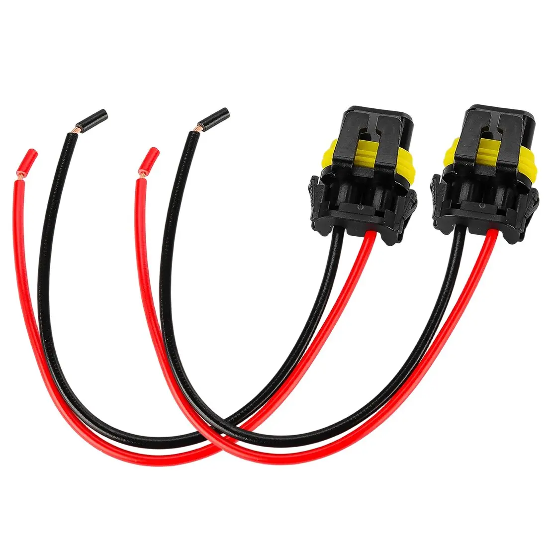 Fotografia 4: 2 unidades carro 9012 HIR2 cabeça lâmpada conector fio cablagem plugue trança 12V