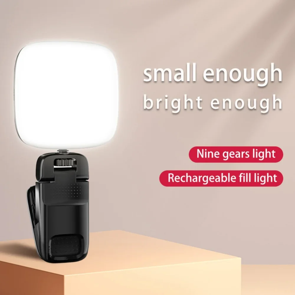 Mini clip su luce di riempimento a LED USB ricaricabile luminosità regolabile per trucco fotografico per computer portatile per telefono cellulare
