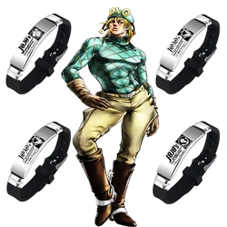 Anime Jojos Bizarre Adventure Leather Bracelet Alloy Fashion Bangles For Women Men Cosplay Jewelry Gift for Fans