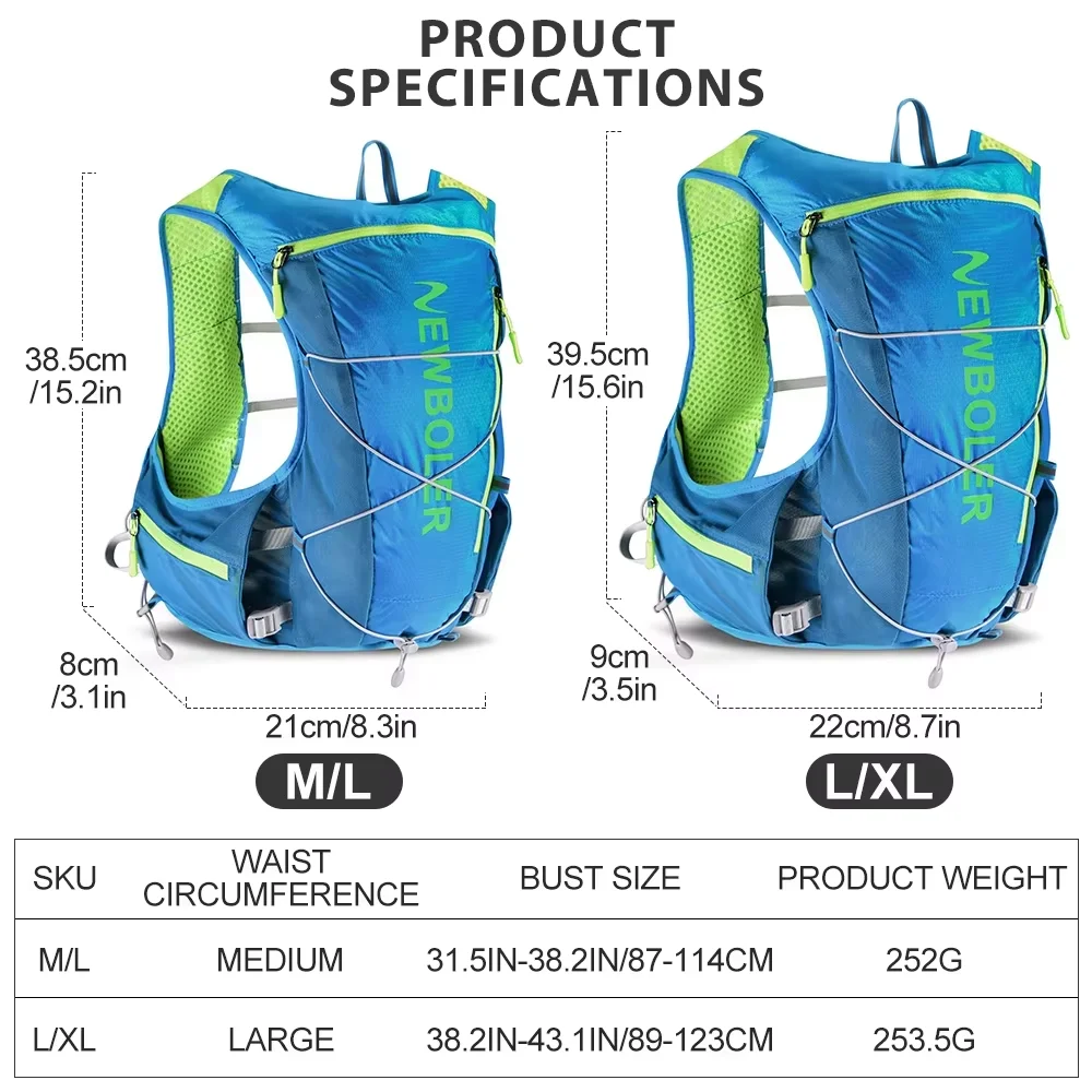 Outdoor Lightweight Backpack Trail Running Backpack Cycling Bag Mountaineering Backpack Hiking Backpack Hydration Backpack