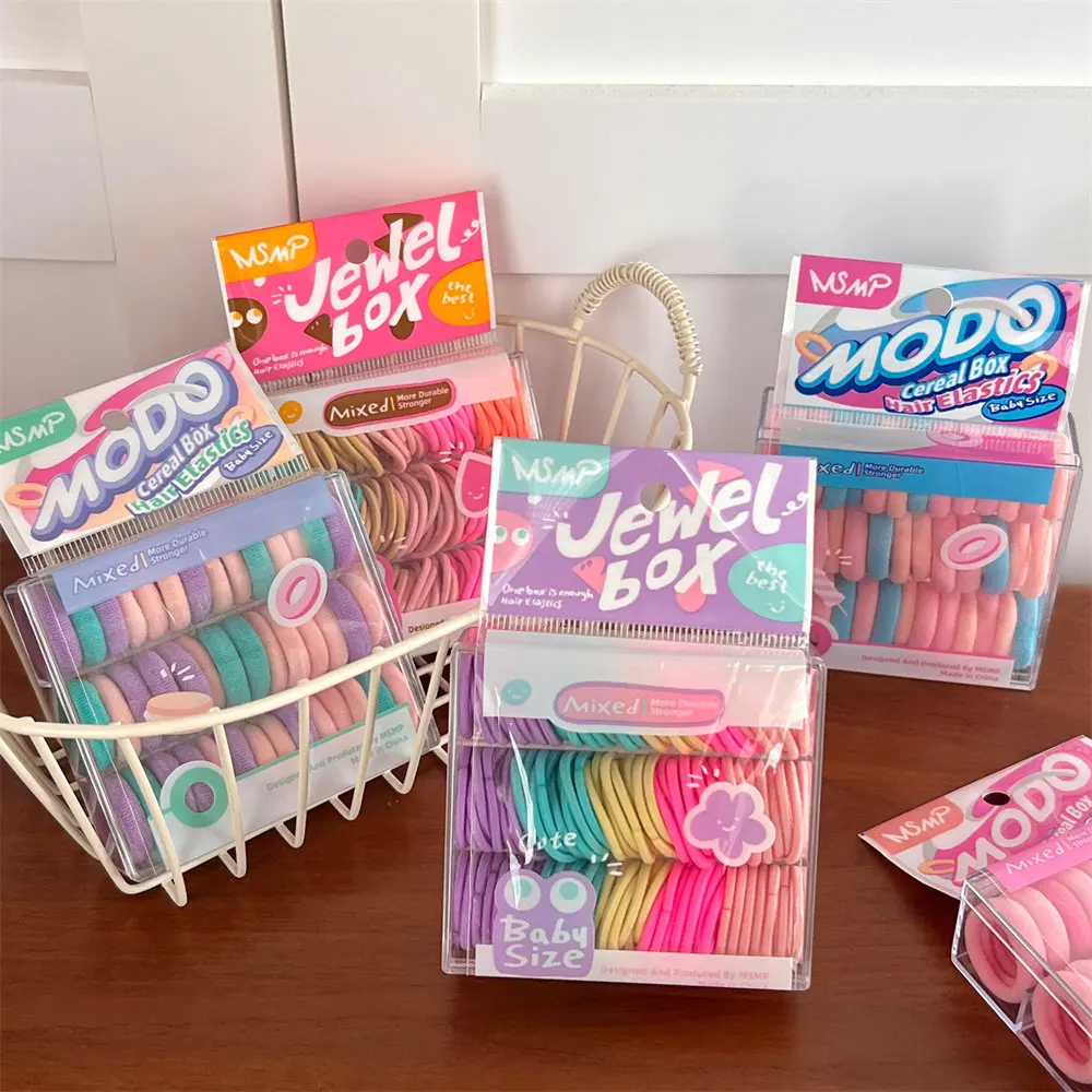 40/100 Pcs Candy Colored Children's Rubber Bands Tie Hair Towel Rings Hair Accessories Girl And Baby Headbands