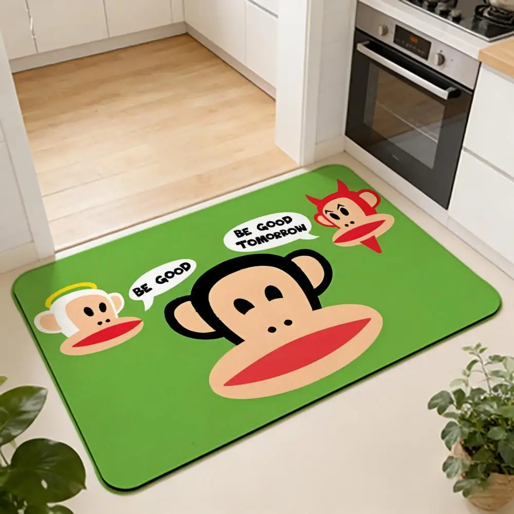 ANIME P-Paul Frank Bodenmatte, saugfähige Bodenmatte, rutschfester Eingangsteppich für Badezimmer, Waschräume und Toiletten