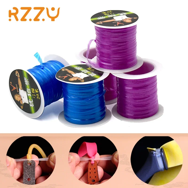 6 PCS Rubber Band Tube Tie Rope Length 20m for Special Tie for Slingshot Hunting Outdoor Catapult Shooting Accessories