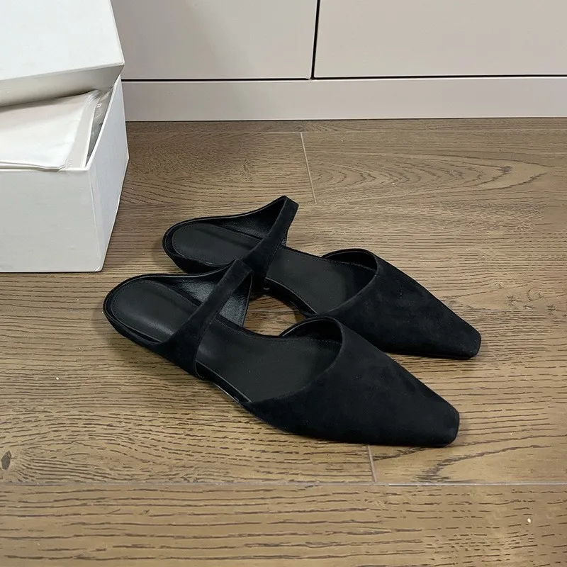 

Кожаные Замшевые винтажные женские туфли мэри джейн закрытые полутапочки женские туфли на плоской мягкой подошве с острым носком