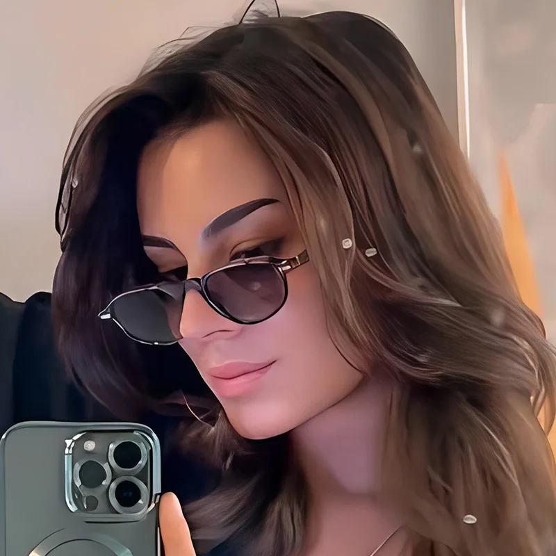 جديد ريترو موضة الشرير القط العين النساء النظارات الشمسية Y2K العلامة التجارية الكلاسيكية الأرز مسمار تصميم في الهواء الطلق نظارات الرجال عادية Gafas دي سول UV400 #2