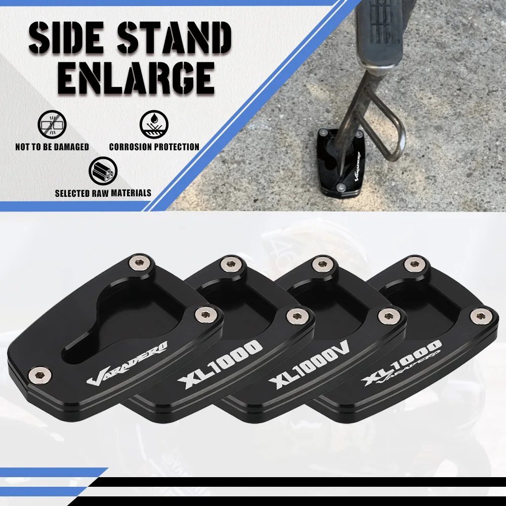 

Motorcycle Accessories For HONDA XL1000V XL1000 XL 1000 V VARADERO 2003 - 2011 Kickstand Enlarger Pad Side Stand Extension Plate