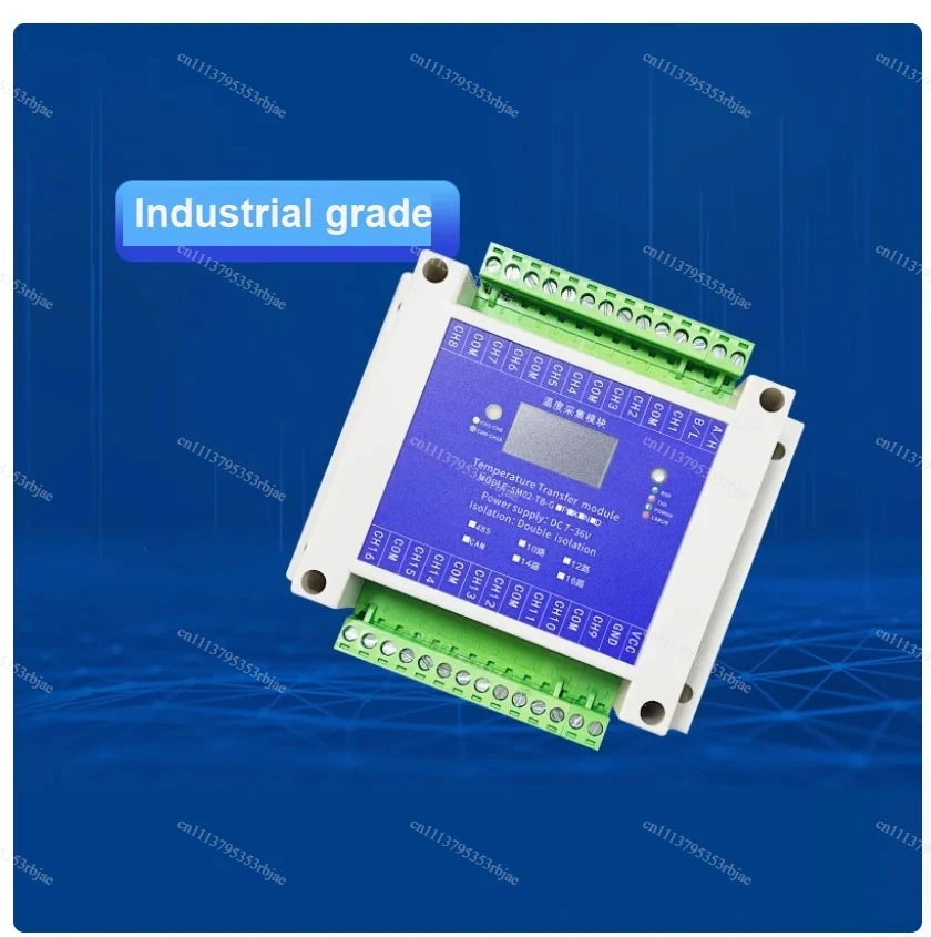 4/8/12/16Channel K-type Thermocouple Temperature Acquisition Transmission Sensor Module Modbus-RTU RS485