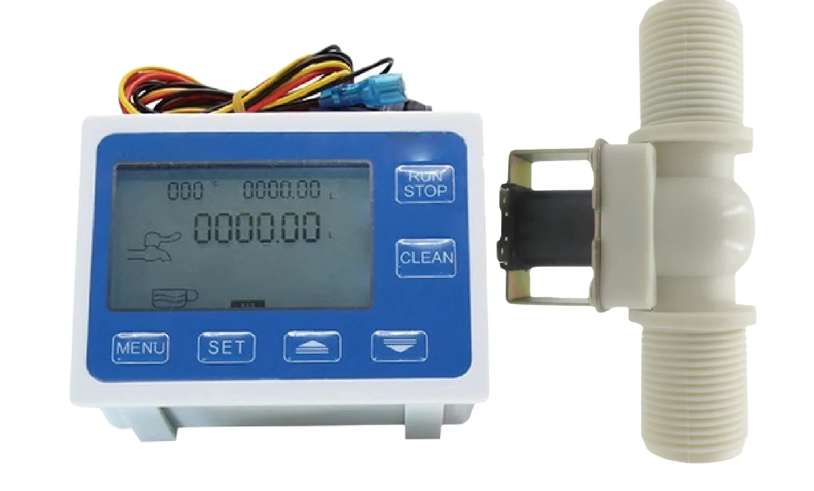 Gear Flow Meter 6 Port Liquid Flow Sensor High Precision Oil Metering Device Flowmeter ZJ-LCD-M Digital Flow Control Kit Oval