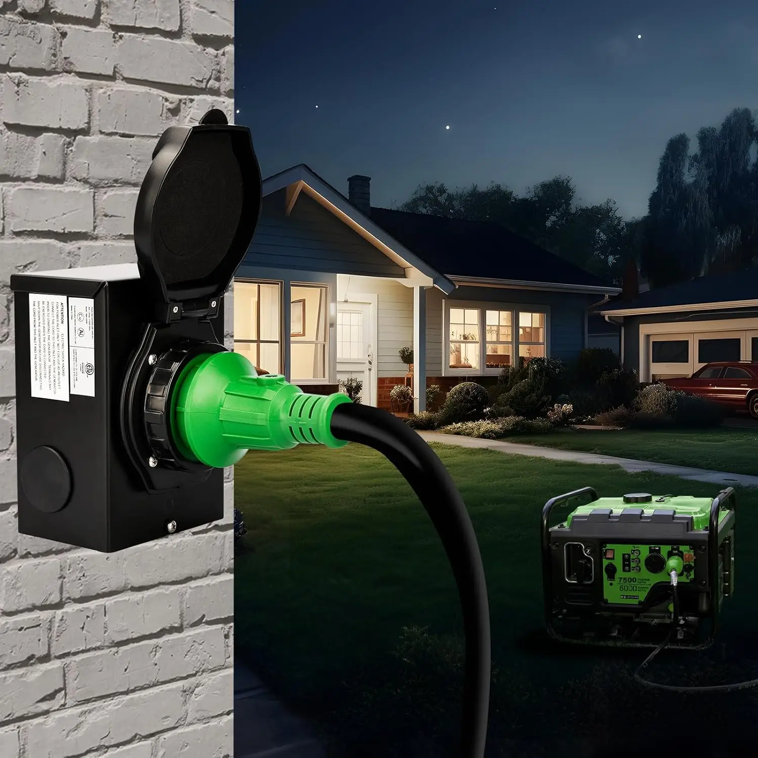 

Комбинированный комплект аварийного питания, шнур генератора на 25 футов, 30 А и входной блок питания, шнур генератора NEMA L14-30P до L14-30R · Горячая распродажа