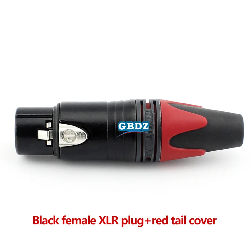 XLR 4-polige Stecker- und Buchsenanschlüsse Neutrik NC4MXX mit Farbring und Schwanzhülse zur Kodierungserkennung, symmetrischer XLR-Stecker – Detail 20
