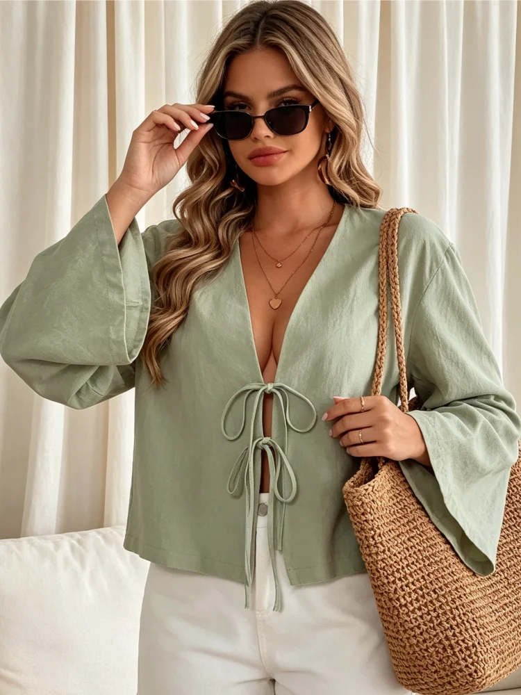 Frühling Herbst Neue Lässige F – Crop Blouse Linen Bewertung und Preis