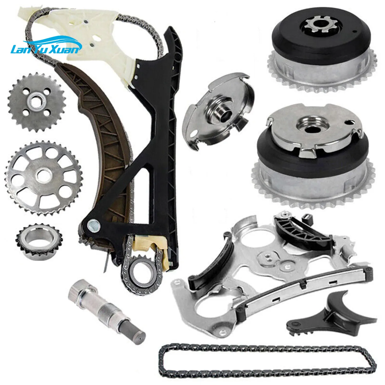 

Timing Chain Kit For 328i 335i X3 X5 Engine Intake Exhaust Camshaft Adjuster Gear N51 N52 N55 S55 Car Replacement Parts