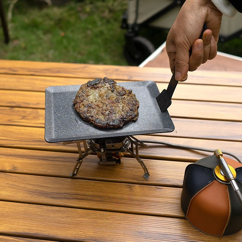 

Outdoor Camping Small Frying Pan Folding Hiking Non-stick Baking Pan for Cooking Picnic Portable Mini Single Baking Pan