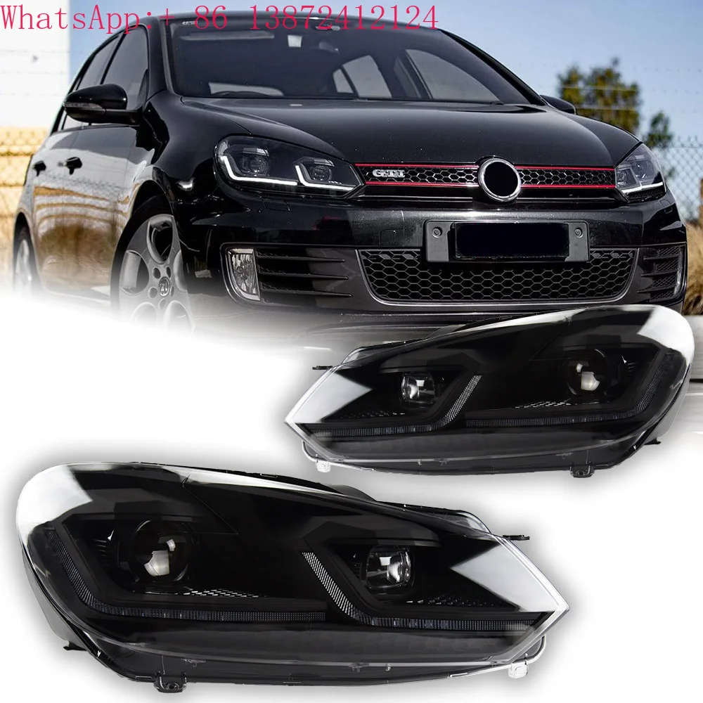 

Car Lights for VW Golf 6 Headlight Projector Lens Golf6 Mk6 Dynamic Signal Head Lamp LED Headlights Drl Automotive Accessories