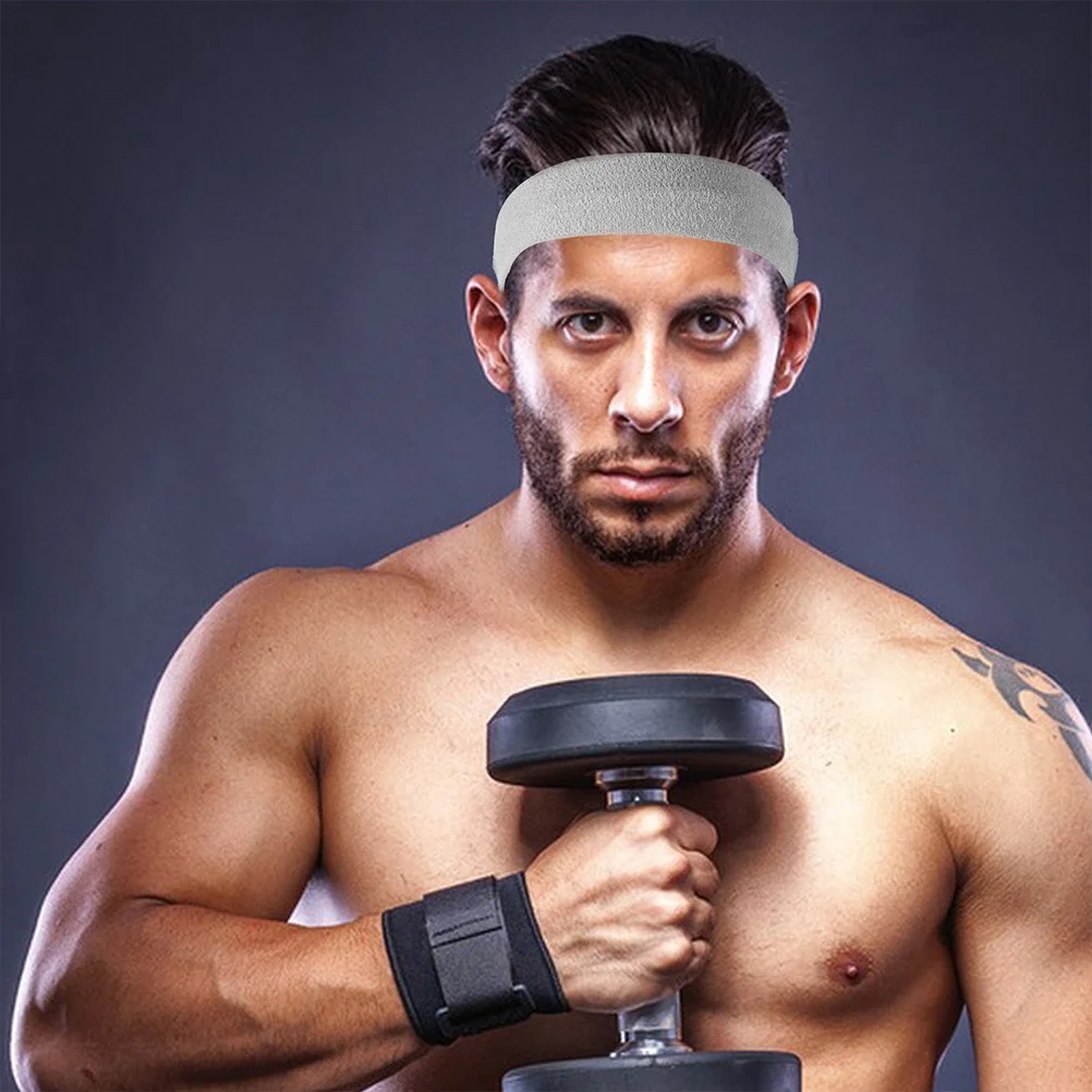 

2Pcs Elastic Breathable Sports Headband Sweatband for Workout Yoga Running Fitness Gym Elastic Headband Stretchy Headbands