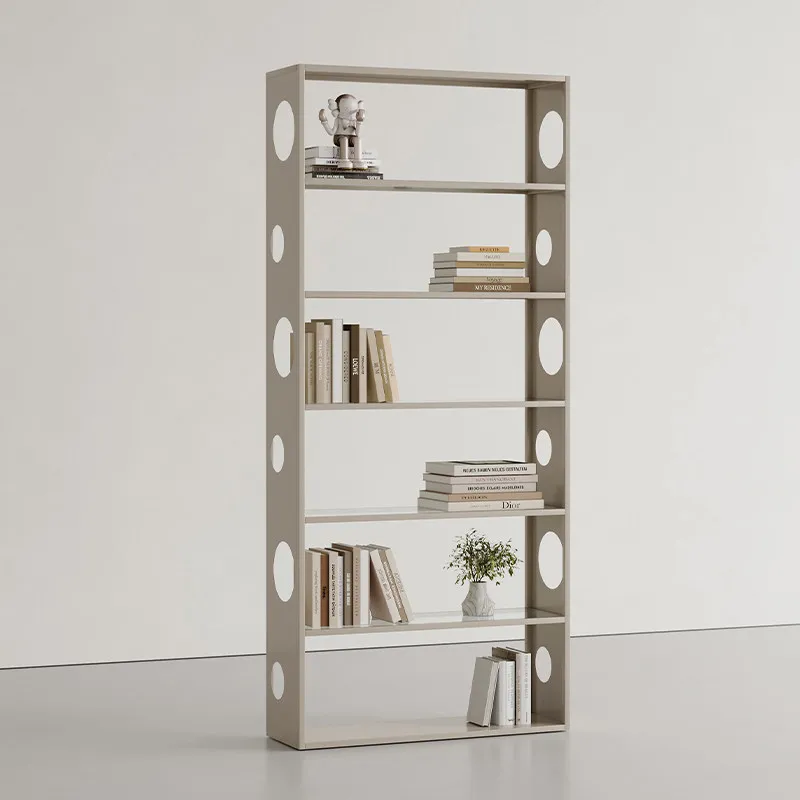 CX simple living room bookshelf cream wind floor wrought iron multi-layer storage rack